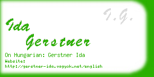 ida gerstner business card